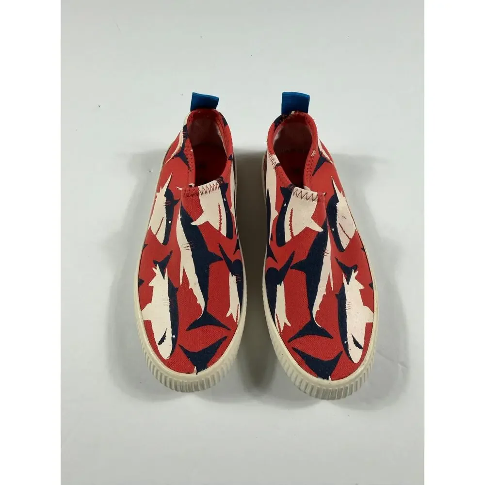 Mini Boden Shark Water Sand Slip-On Sneakers Red Size US 12 / EU 30